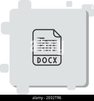 docx vector icon modern simple vector illustration Stock Vector