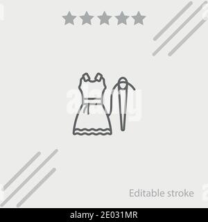 Dressmaking vector icon modern simple vector illustration Stock Vector