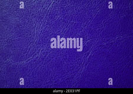 Close up of blue leather texture. Grunge skin fabric background. Stock Photo