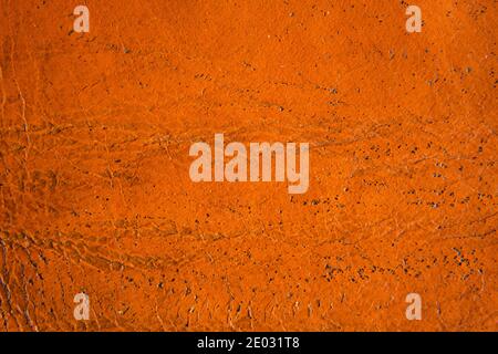 Close up of brown leather texture. Grunge skin fabric background. Stock Photo