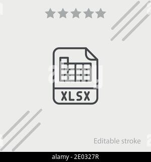 xlsx vector icon modern simple vector illustration Stock Vector