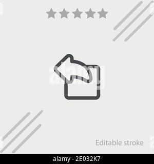 logout outlined button vector icon modern simple vector illustration Stock Vector