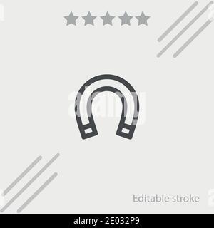 horseshoe or magnet outlined tool vector icon modern simple vector illustration Stock Vector