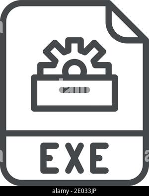 exe vector icon modern simple vector illustration Stock Vector