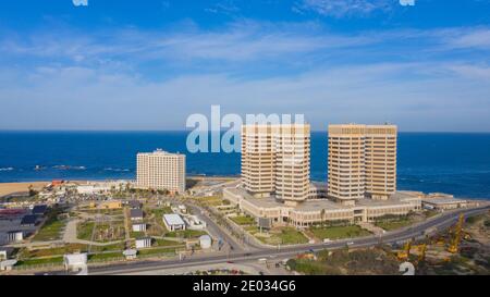 Capital of Libya, Tripoli seafront skyline view. Stock Photo