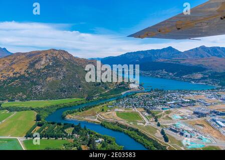 Aerial view of Queenstown airport, New Zealand Stock Photo - Alamy