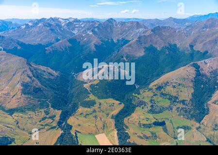 Southern Alps near Queenstown in New Zealand Stock Photo