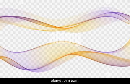 Set of abstract colorful wave design Color wave flow Vector Stock Vector