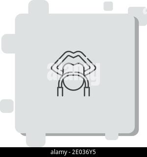tongue cleaner vector icon modern simple vector illustration Stock Vector