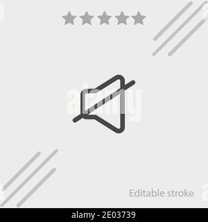 speaker mute audio outlined interface tool vector icon modern simple vector illustration Stock Vector