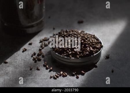 Cassia tora, sicklepod that can make tea in bowl Stock Photo