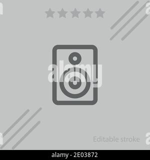 audio amplification tool outline vector icon modern simple vector illustration Stock Vector