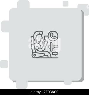 driverless car vector icon modern simple vector illustration Stock Vector