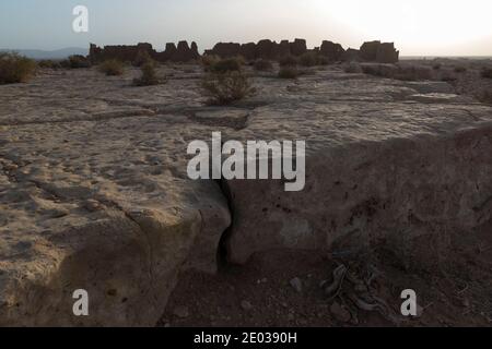 Ruins of Ksar Meski, an abandoned village near the small town Madkhal Meski, Morocco Stock Photo