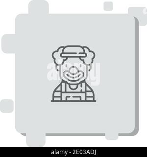 clown vector icon modern simple vector illustration Stock Vector