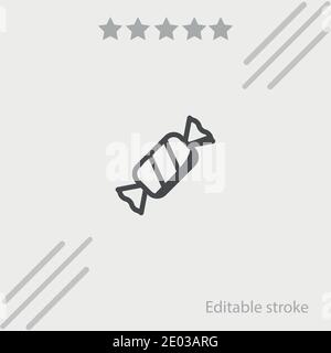 inclined candy vector icon modern simple vector illustration Stock Vector