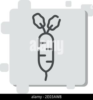 turnip vector icon modern simple vector illustration Stock Vector