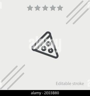 pizza triangle outline vector icon modern simple vector illustration Stock Vector