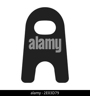 Logo for the game clan letter in the form of a among us man cartoon style Stock Vector