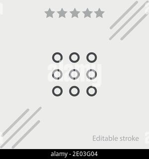 setup dots vector icon modern simple vector illustration Stock Vector