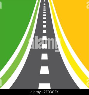Vector highway logo combination. Roadway and pathway symbol. Stock Vector