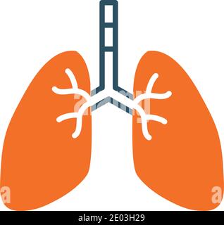 human lungs icon over white background, vector illustration Stock ...