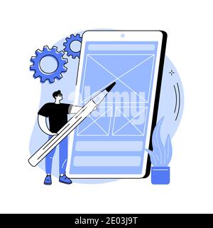 Prototyping abstract concept vector illustration. Stock Vector