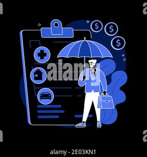 Insurance broker abstract concept vector illustration. Stock Vector