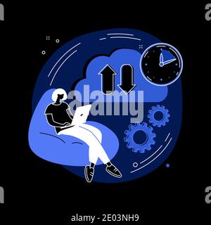 Automatic backup abstract concept vector illustration. Stock Vector