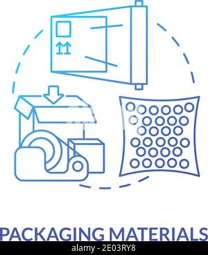 Packaging materials concept icon Stock Vector