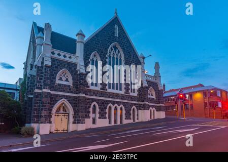 Historical houses in center of Dunedin, New Zealand Stock Photo