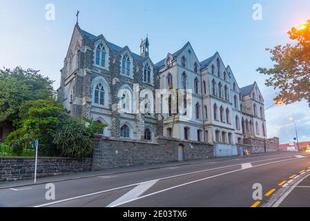 Historical houses in center of Dunedin, New Zealand Stock Photo