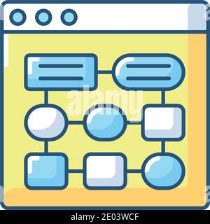 Information architecture RGB color icon Stock Vector