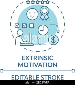 Extrinsic motivation concept icon Stock Vector