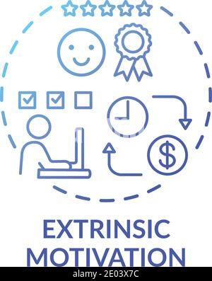 Extrinsic motivation concept icon Stock Vector