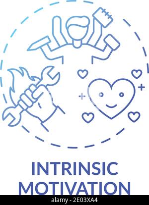 Intrinsic motivation concept icon Stock Vector