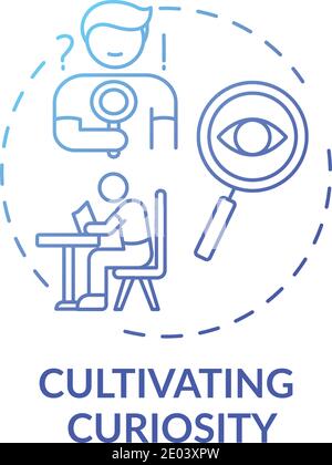 Cultivating curiosity concept icon Stock Vector
