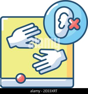 Accessibility RGB color icon Stock Vector