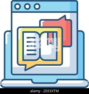 Storytelling RGB color icon Stock Vector