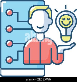 Emotional design RGB color icon Stock Vector