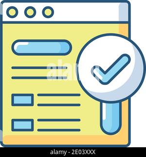 Findable RGB color icon Stock Vector
