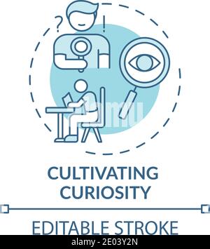 Cultivating curiosity concept icon Stock Vector