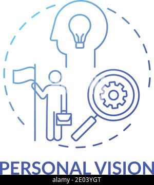 Personal vision concept icon Stock Vector