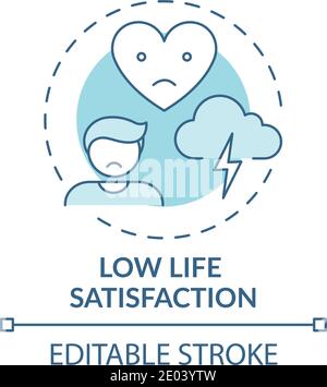 Low life satisfaction concept icon Stock Vector
