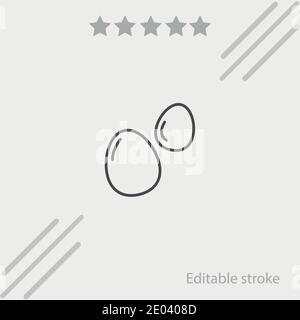 two eggs vector icon modern simple vector illustration Stock Vector