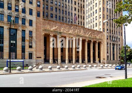 Buffalo City Hall entrance is shown in Buffalo, New York, USA. Stock Photo