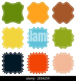 Set template sunburst, shapes badges vector starburst promo burst, design sticker promo burst badge, pin, ensign favor ideograph, favour Stock Vector
