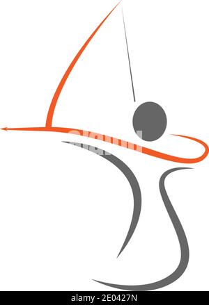 Archery logo icon vector ilustration template Stock Vector