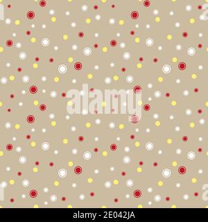 Stylized new polka dots vector seamless pattern Stock Vector