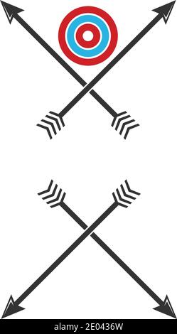 Archery logo icon vector ilustration template Stock Vector